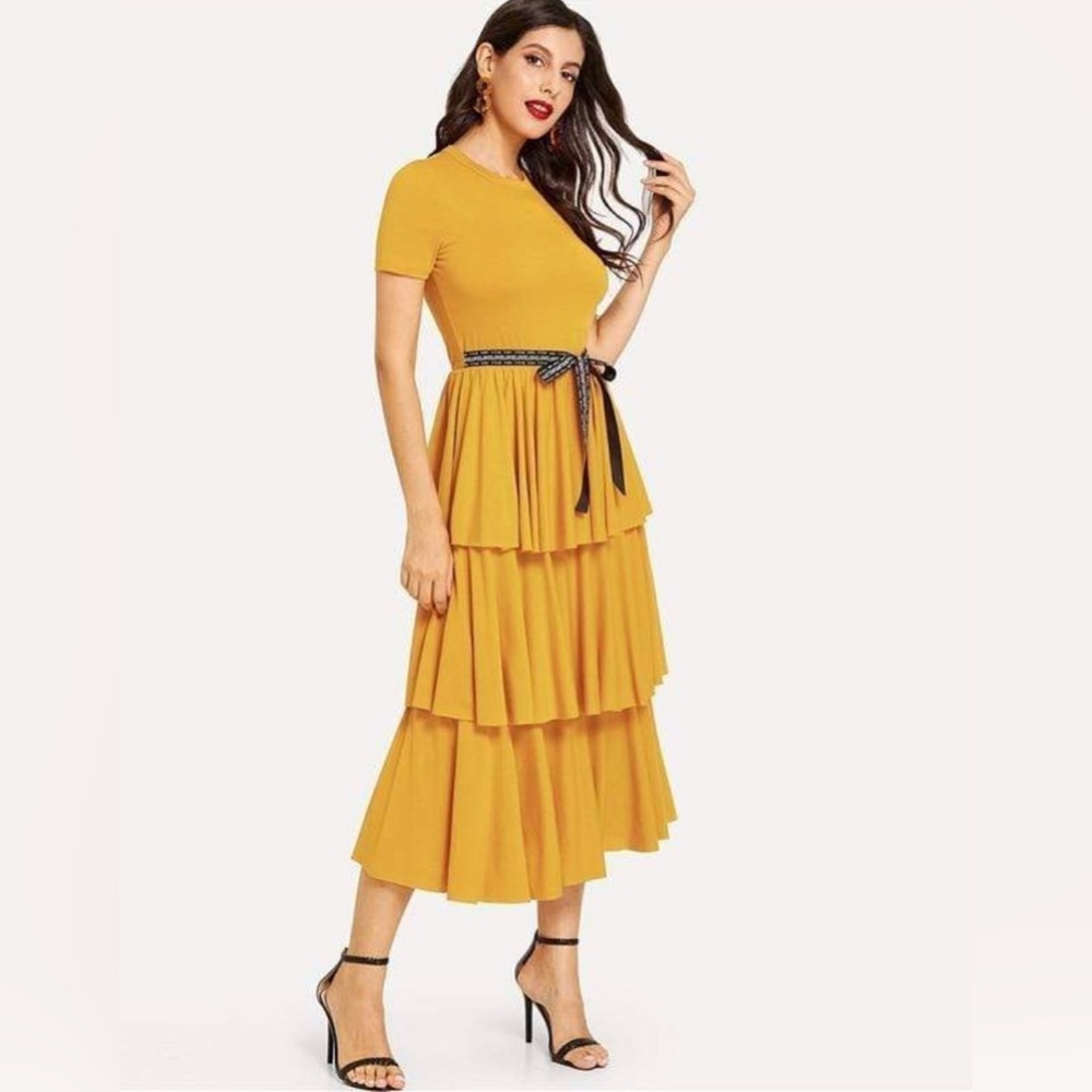 Yellow Mid Dress